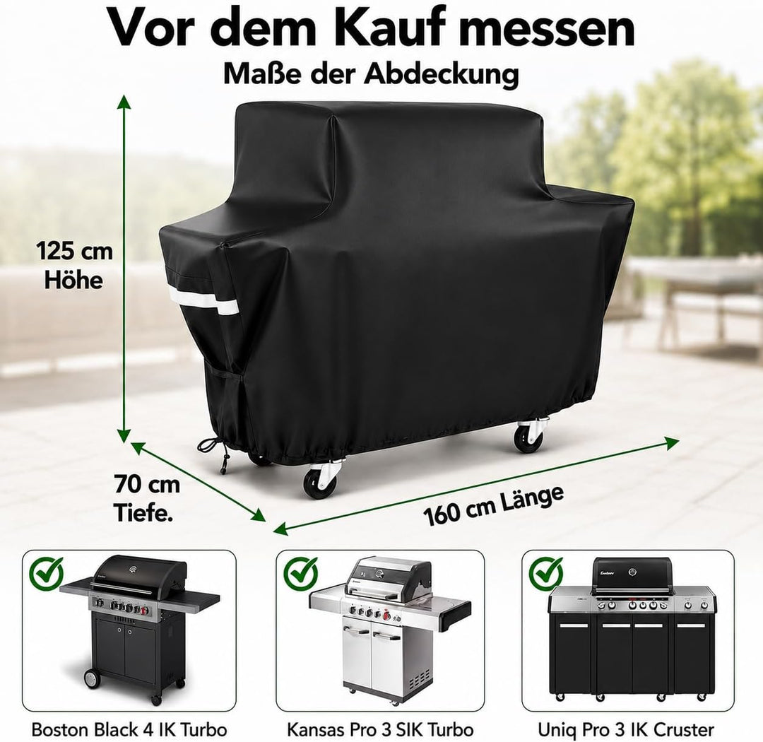 100 x 119 x 64 cm Grillabdeckung für Enders Monroe PRO 3 SIK/4 SIK mit Kocher (ab 2020), Boston 4 IK