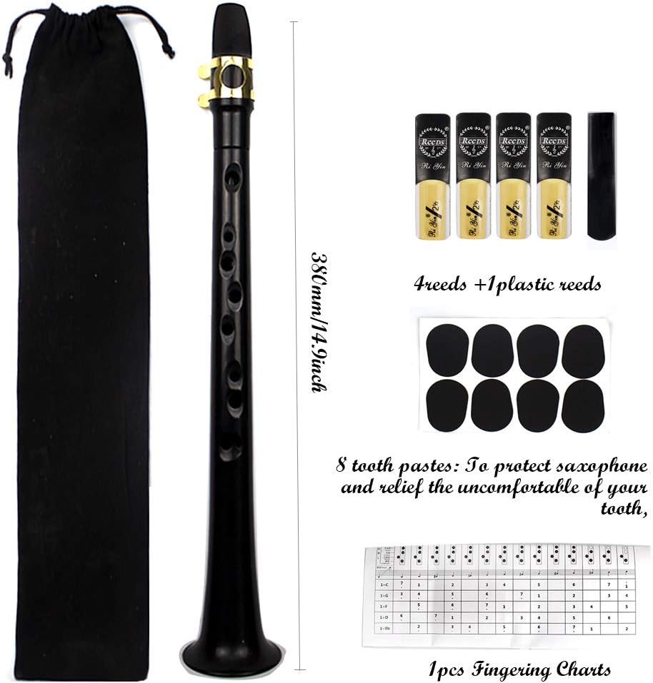 FOVERN1 Taschen-Saxophon-Set, Mini-Saxophon, tragbares Holzblasinstrument, professionelle Instrument
