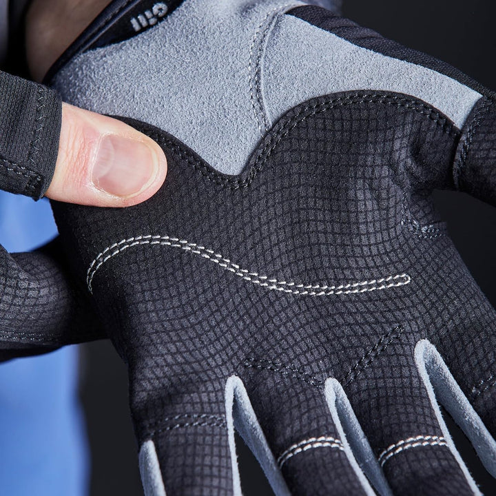 Gill Junior Deckhand Long Finger Sailing Gloves 2022 - Black, JUN