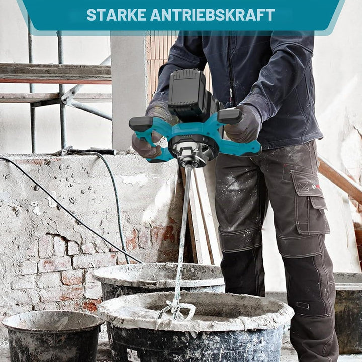 Akku-Farbmörtelrührer Kompatibel mit 18-21V Batterie, Farb-Mörtelrührer, 3100W Rührwerk (Ohne Akku),