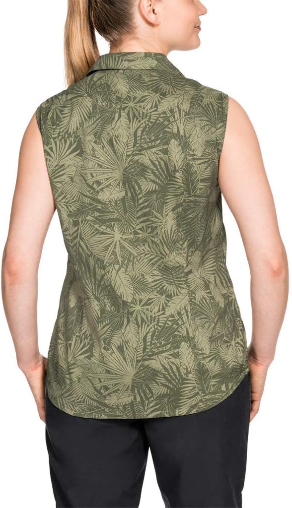 Jack Wolfskin Damen Sonora Jungle ärmelloses Shirt M Olivgrün, M Olivgrün