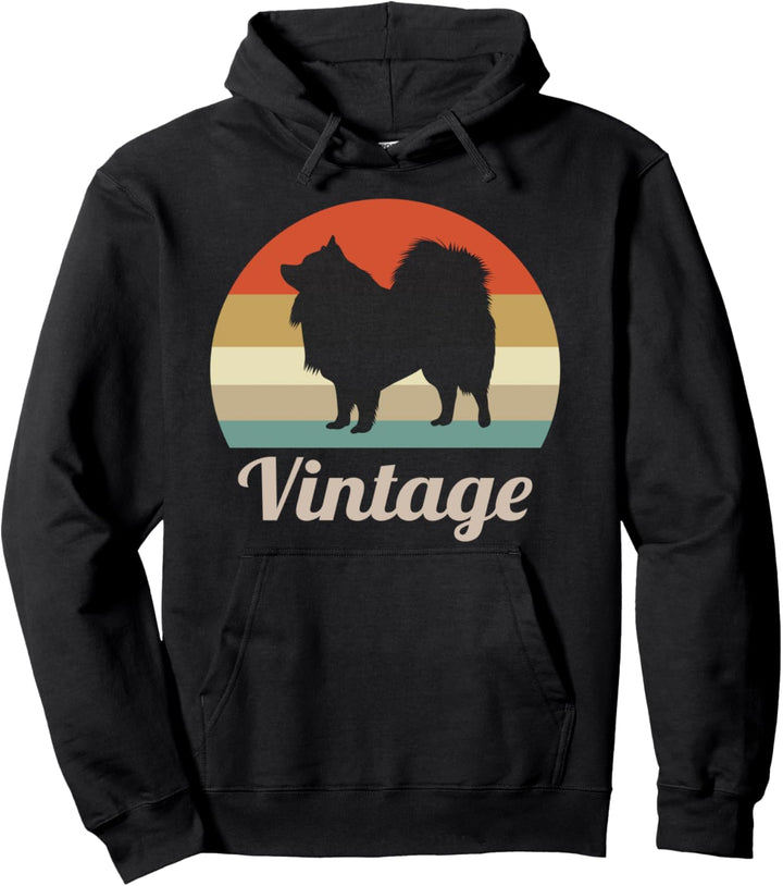 Pomeranian Zwergspitz Pommersche Vintage Retro Style Hunde Pullover Hoodie