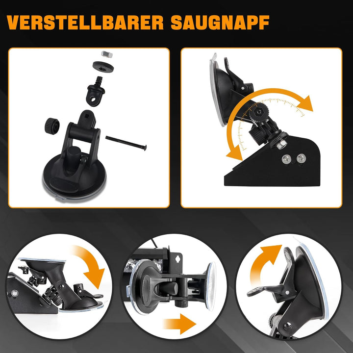 ROUTEKING Frontblitzer Warnleuchte 12 LED - 35.6cm 9 Blinkmodi Blitzleuchte, 2 Saugnäpfe Hohe Intens