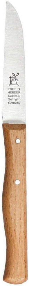 Windmühlen 1385 Gemüsemesser (2er Set) mit gerader Klinge, langer 85 mm Griff aus Buche, 2