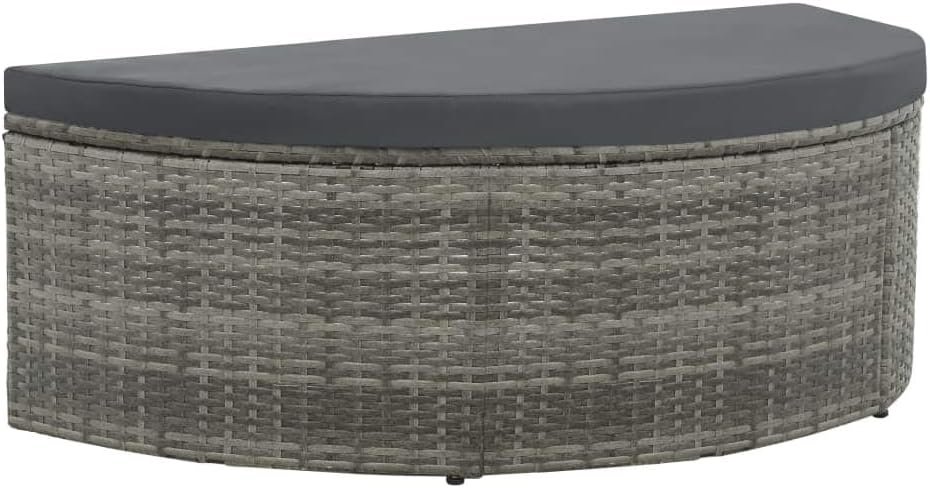 Festnight Polyrattan Gartensofa 2-Sitzer mit Sonnenschirm und Fusshocker |Gartenmoebel Sonneninsel R