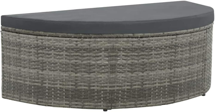Festnight Polyrattan Gartensofa 2-Sitzer mit Sonnenschirm und Fusshocker |Gartenmoebel Sonneninsel R