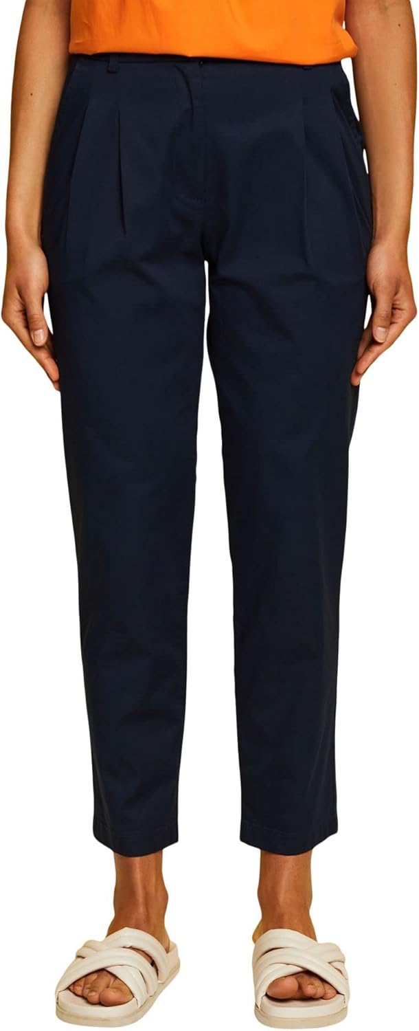 ESPRIT Damen Hose 34 400/Navy, 34 400/Navy