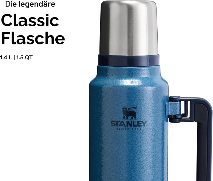 Stanley Classic Legendary Thermosflasche 1.4L - Thermos Hält 40 Stunden Heiss Oder Kalt - Edelstahl
