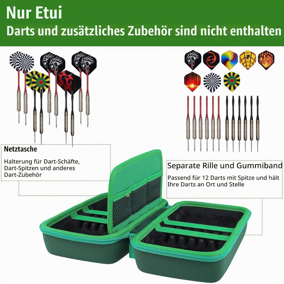 co2CREA Ersatz-Harte Hülle für 12 Dartpfeile mit Stahlspitze oder Darts mit weicher Spitze (nur Hüll