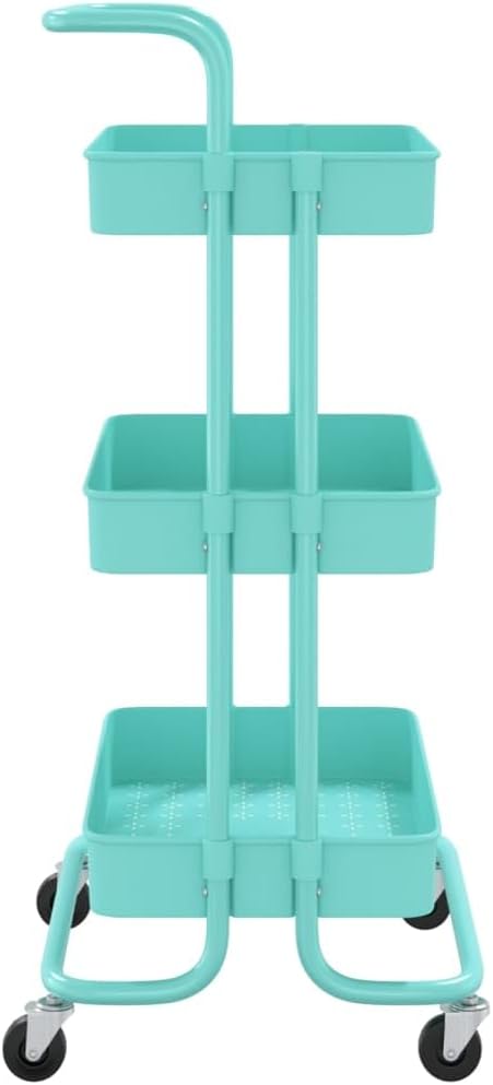 vidaXL Küchenwagen 3 Etagen Rollwagen Servierwagen Küchentrolley Abräumwagen Haushaltwagen Beistellw