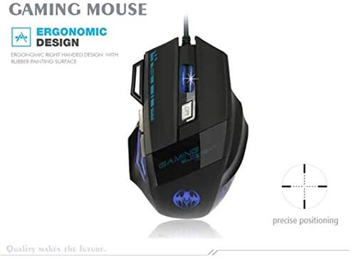 ELLENNE GM02 Professionelle Gaming-Maus, 6800 dpi, 7 Tasten, USB, LED, RGB