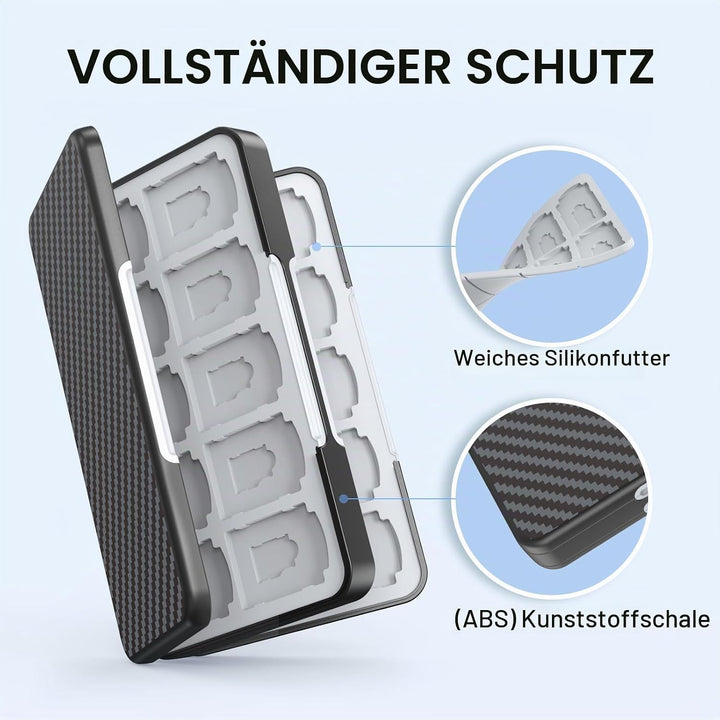 HEIYING Speicherkarten Etui für SD Karten und Micro SD Karten,tragbarer SD SDHC SDXC Micro SD Karten