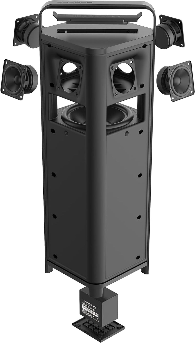 Escape P9 Outdoor Bluetooth Lautsprecher (IPX4 wetterfest, 100 Watt, 16h Akkulaufzeit, kabellos, tra