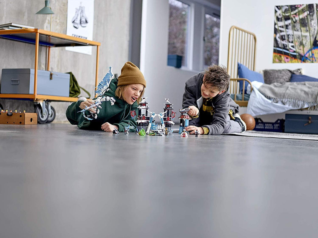 Lego 70678 NINJAGO Festung im ewigen EIS, Set mit Eisdrachen-Spielzeug, Meister des Spinjitzu Spiels