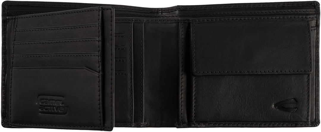 camel active bags Nepal Herren Geldbörse RFID Querformat Leder Mittelgross Schwarz 12 x 2 x 9,5 Schw