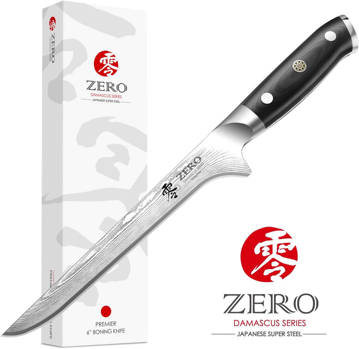 KozyGear | Premier 6" Ausbeinmesser | professionelle Küchenmesser | VG-10-Edelstahl | ultrascharfe K