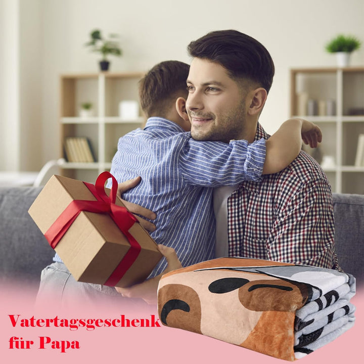 KAAYEE Papa Geschenk, Kuscheldecke Geschenke für Papa zum Geburtstag Valentinstag Vatertag, Geburtst