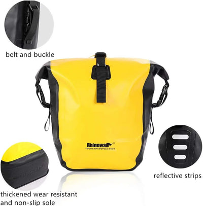 Rhinowalk 20L Fahrradtasche Wasserdicht Gepäckträgertasche Fahrrad Gepäckträger Seitentaschen Rollto