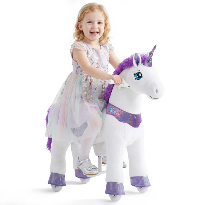 PonyCycle Essentiell Modell E Reiteinhorn auf Rollen, Einhorn Spielzeug (mit Bremse/Grösse 3 für 3-5