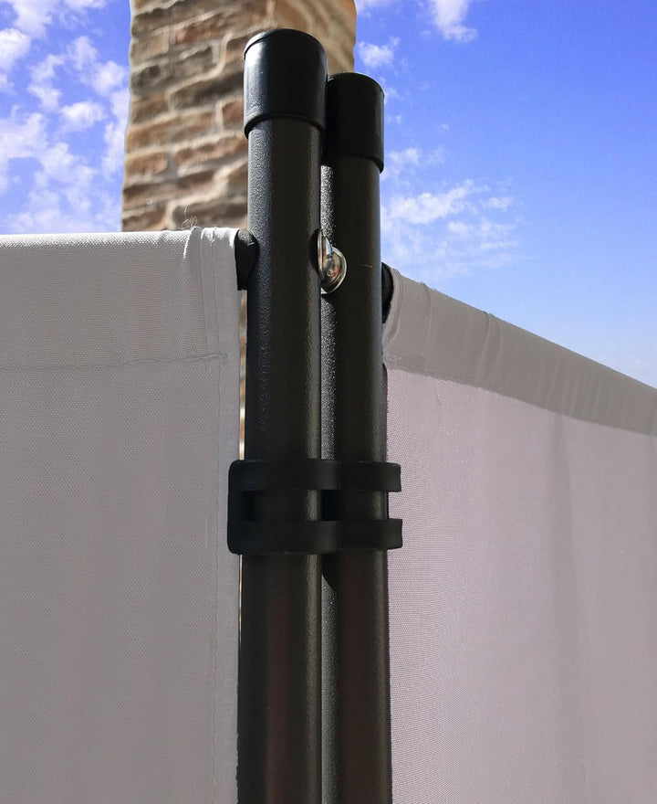 QUICK STAR Paravent 6 Teilig 340x165cm Stoff Raumteiler Trennwand Balkon Sichtschutz Stellwand Faltb