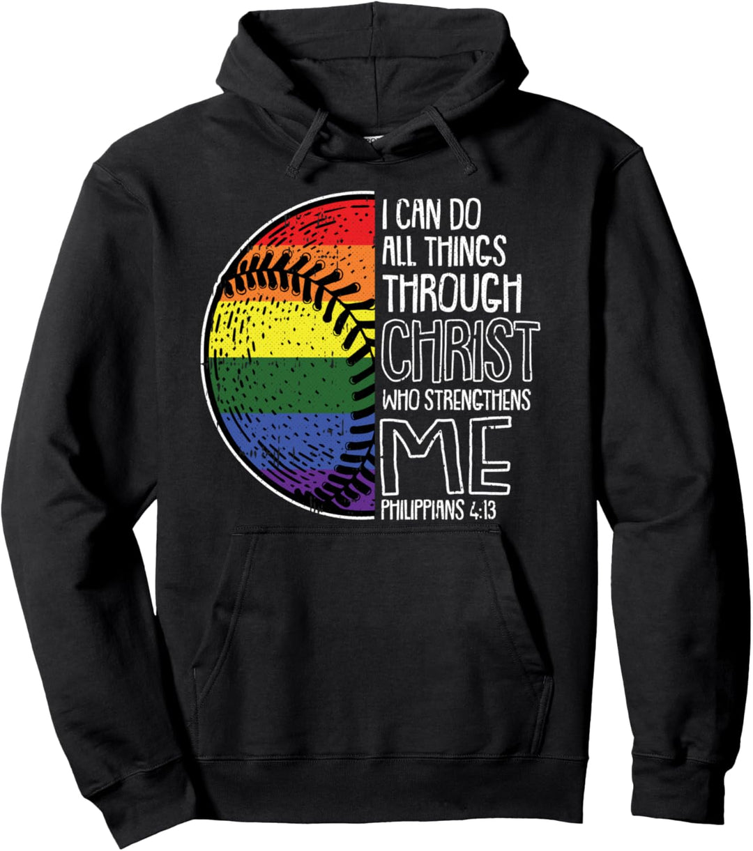 I Can Do All Things Through Christ Gay Pride LGBTQ Christian Pullover Hoodie