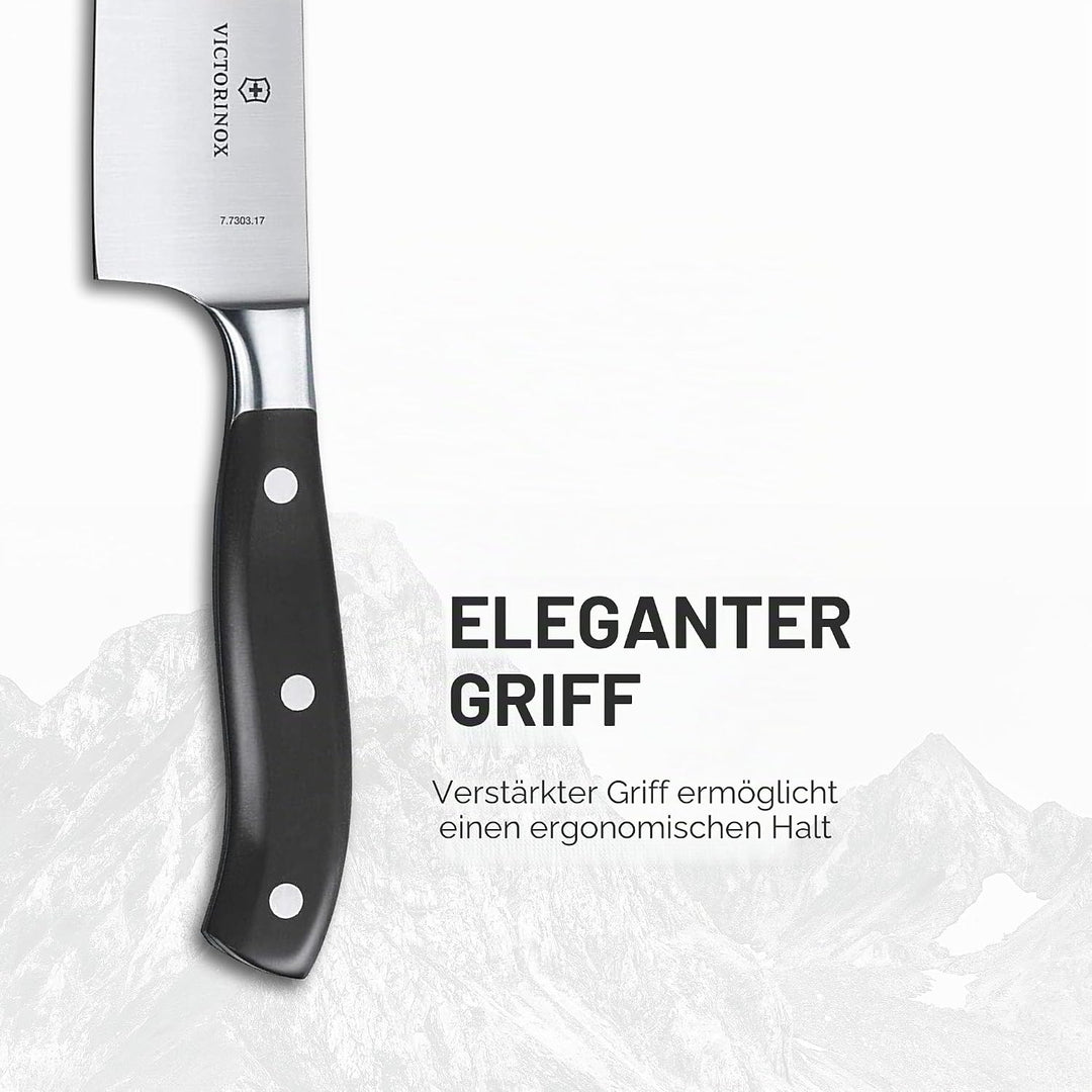 Victorinox, Grand Maître, Profi Santokumesser, Extra Scharfe Klinge, gerader Schliff, 17 cm, Robuste