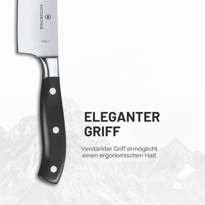 Victorinox, Grand Maître, Profi Santokumesser, Extra Scharfe Klinge, gerader Schliff, 17 cm, Robuste