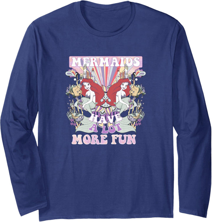 Disney The Little Mermaid Psychedelic Mermaids Have More Fun Langarmshirt