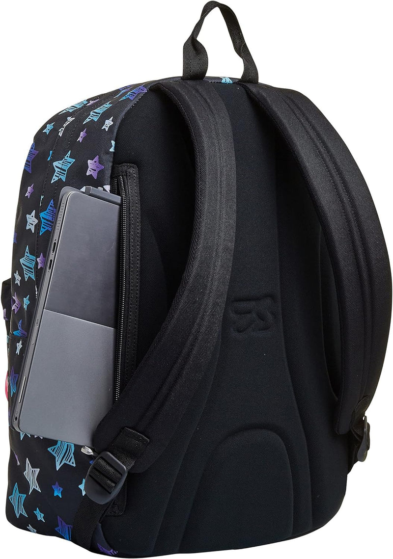 RUCKSACK ISCHOOLPACK SEVEN STAR PLAN Geräumige Schultasche für Teenager, Mädchen und Jungen, mit Lap