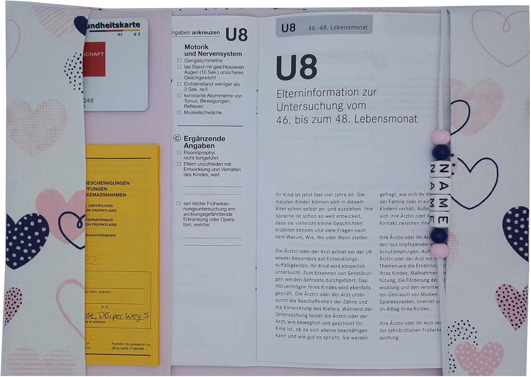Grosse Windeltasche XXL mit Name Wickeltasche 1. Rosa Innen glatte Baumwolle, 1. Rosa Innen glatte B