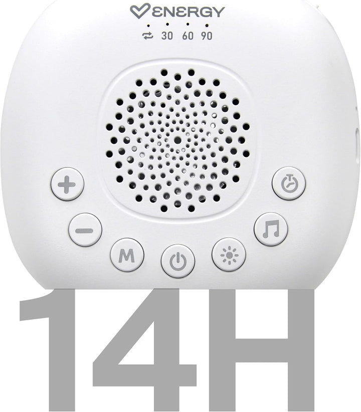 Energy Sistem Whisper Moon – Lautsprecher mit weissem Rauschen mit 4 Lichtmodi, bis zu 20 Sounds und