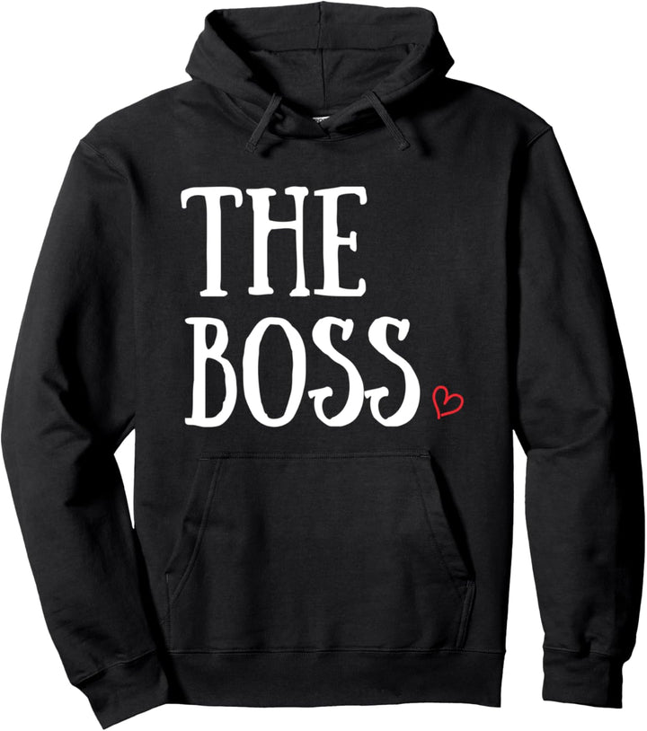 Passende Paare Valentine I'm The Boss I'm The Real Boss Pullover Hoodie