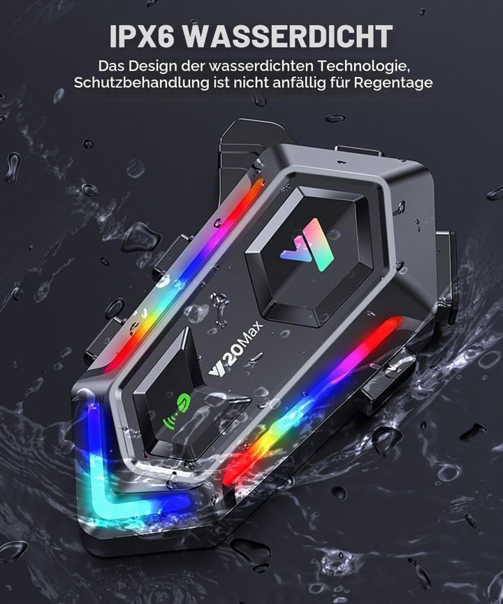 Motorradhelm Lautsprecher, wasserdichtes Motorradhelm Gegensprechanlage Kommunikationssystem Bluetoo