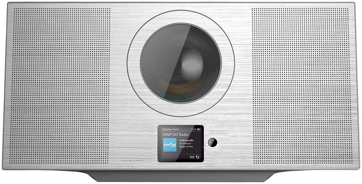 VR-Radio Küchenradio: Stereoanlage, Alu, Internet-Radio/CD/DAB+/Bluetooth, 60W, DSP, silbern (Intern