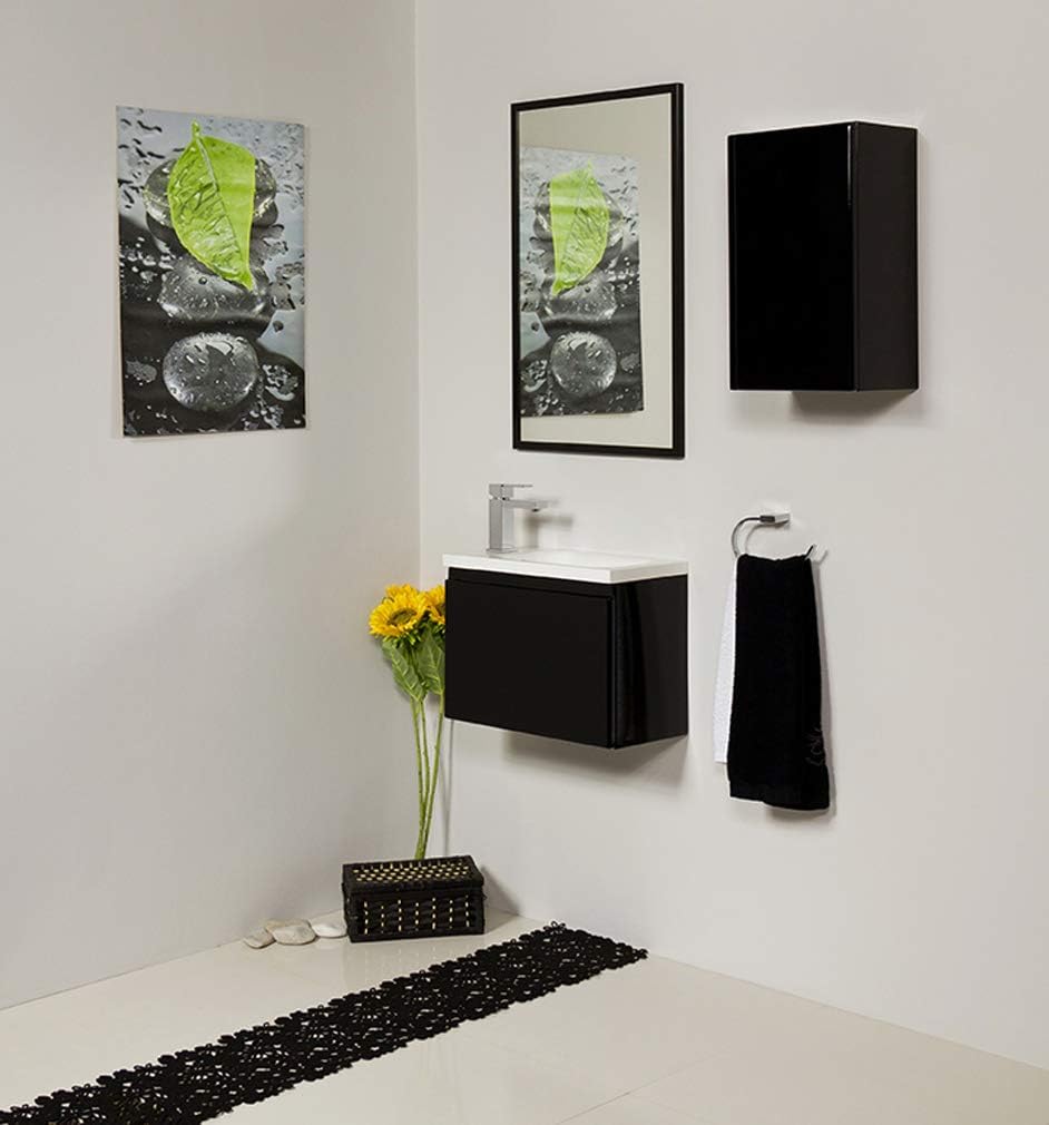 Quentis Badmöbel | Gäste-WC Möbel FAROS, Breite 50 cm, Waschplatzset 2-teilig, Waschbecken und Unter