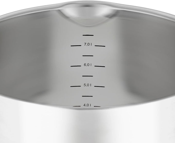 RÖSLE EXPERTISO Gemüse und Suppentopf, Hochwertiger Universaltopf aus Edelstahl 18/10, 24 cm, Glasde