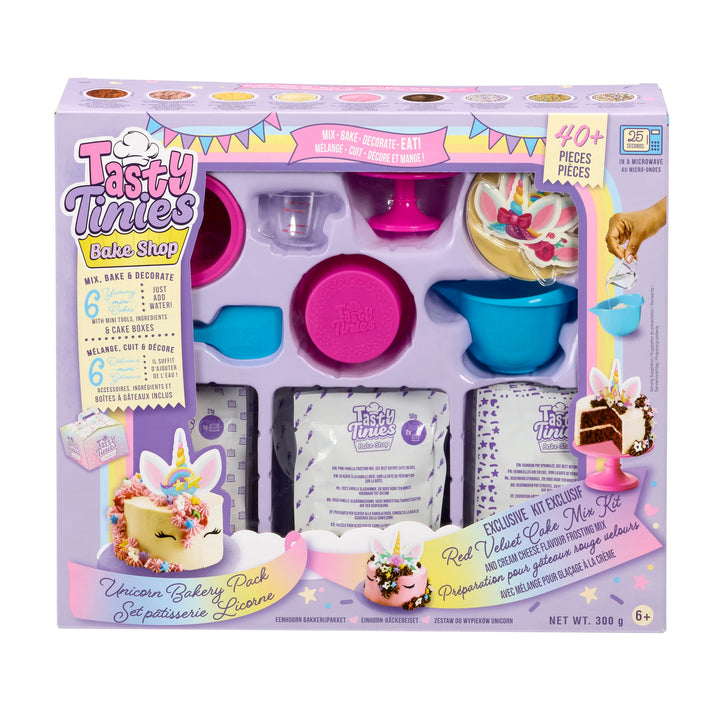 Tasty Tinies - Unicorn Bakery Pack, Kreatives Backset mit 6 Kuchen für Kinder ab 6 Jahren, Einfach B