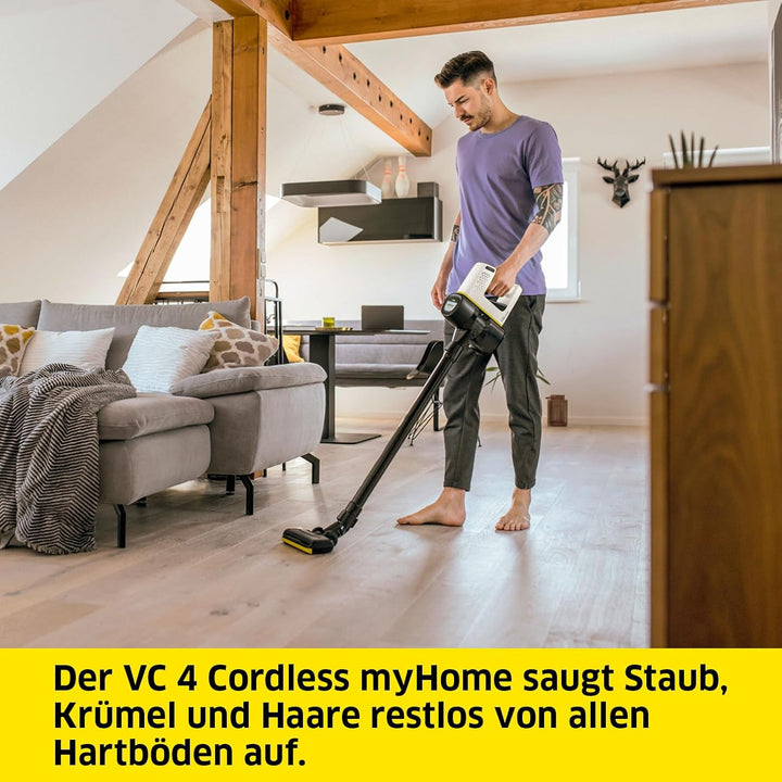 Kärcher Akku-Staubsauger VC 4 Cordless myHome, 2 Saugstufen, Laufzeit: bis zu 30 min., Gewicht: 2,3