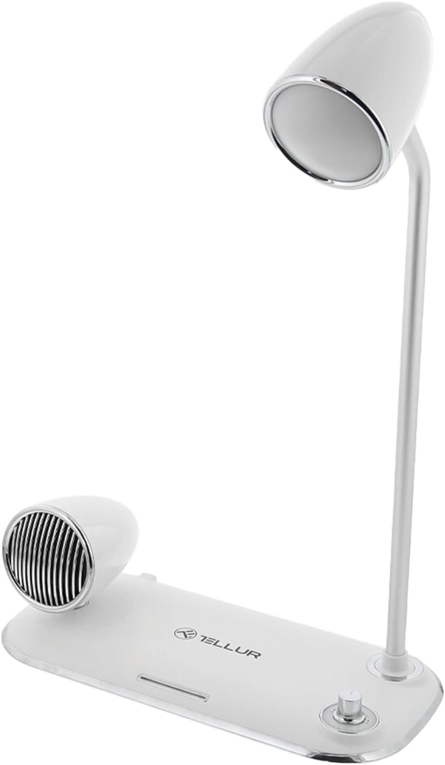 TELLUR Nostalgia Kabelloses Ladegerät, 15 W Leistung, Bluetooth-Lautsprecher 5 W, Schreibtischlampe