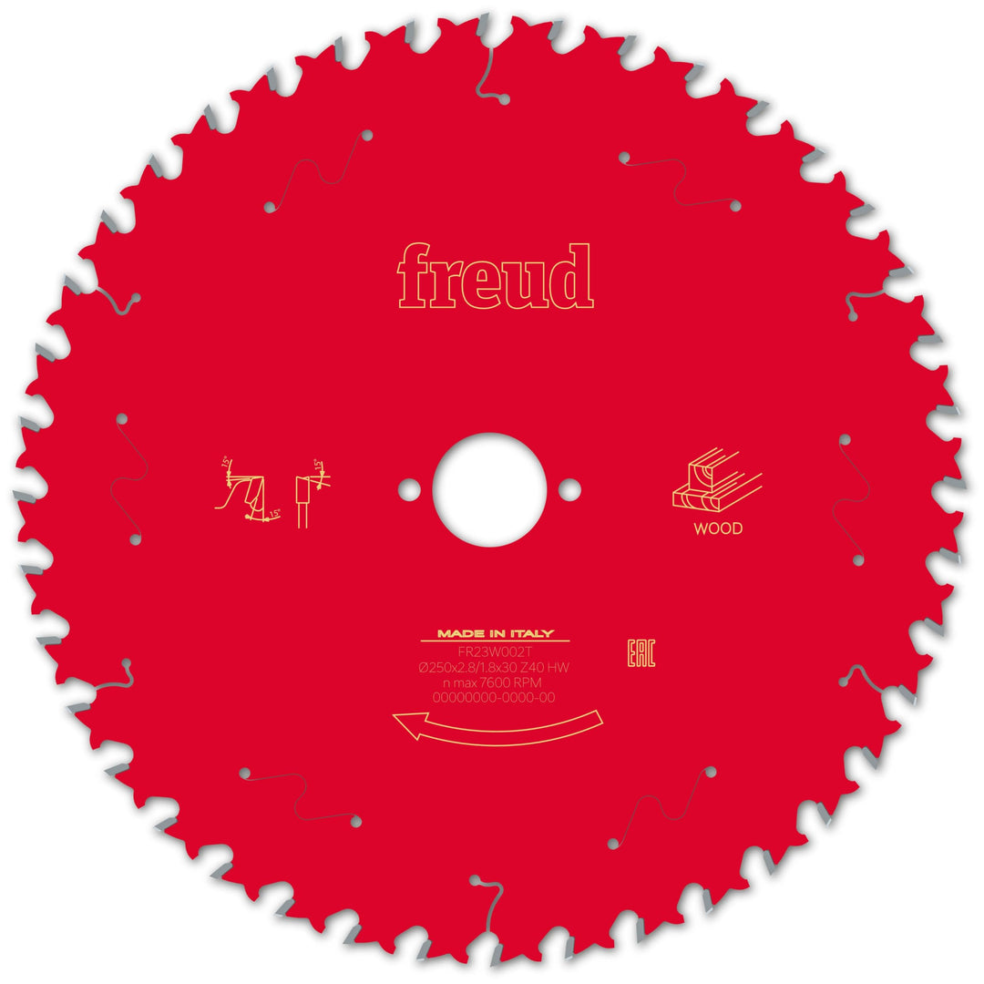 Bosch ROBERT PRO FRE00691 Handkreissägeblatt FREUD-Ø250 2,8/1,8 AL30 Z40 BA 15° -F03FS09775-FR23W002