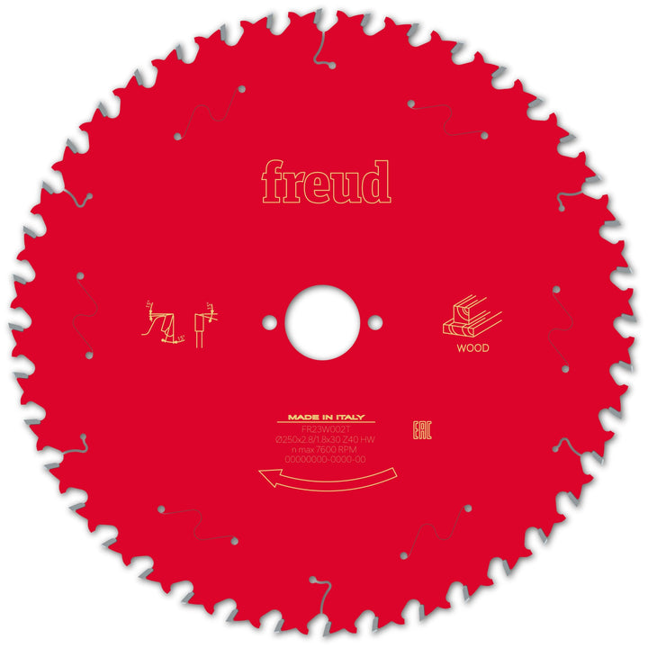 Bosch ROBERT PRO FRE00691 Handkreissägeblatt FREUD-Ø250 2,8/1,8 AL30 Z40 BA 15° -F03FS09775-FR23W002