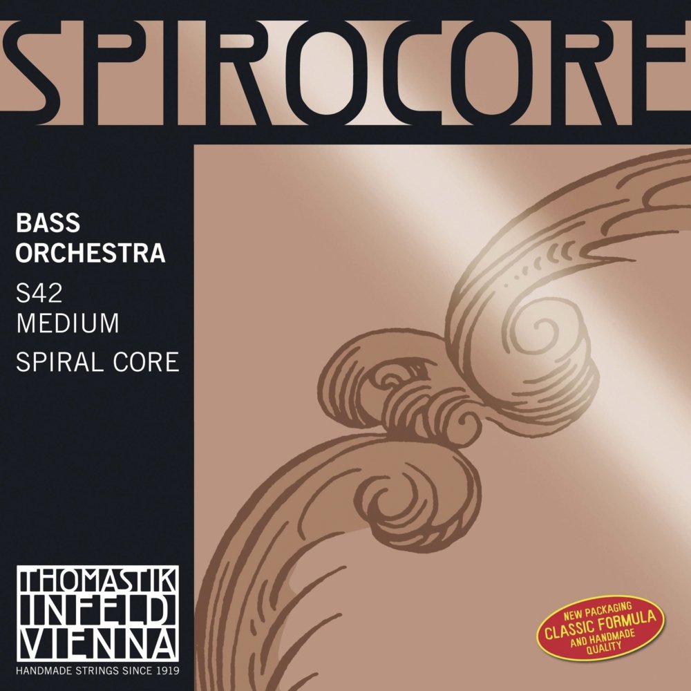 Thomastik Einzelsaite für Kontrabass 3/4 Spirocore - G-Saite Spiralkern, Chrom umsponnen, Orchesters