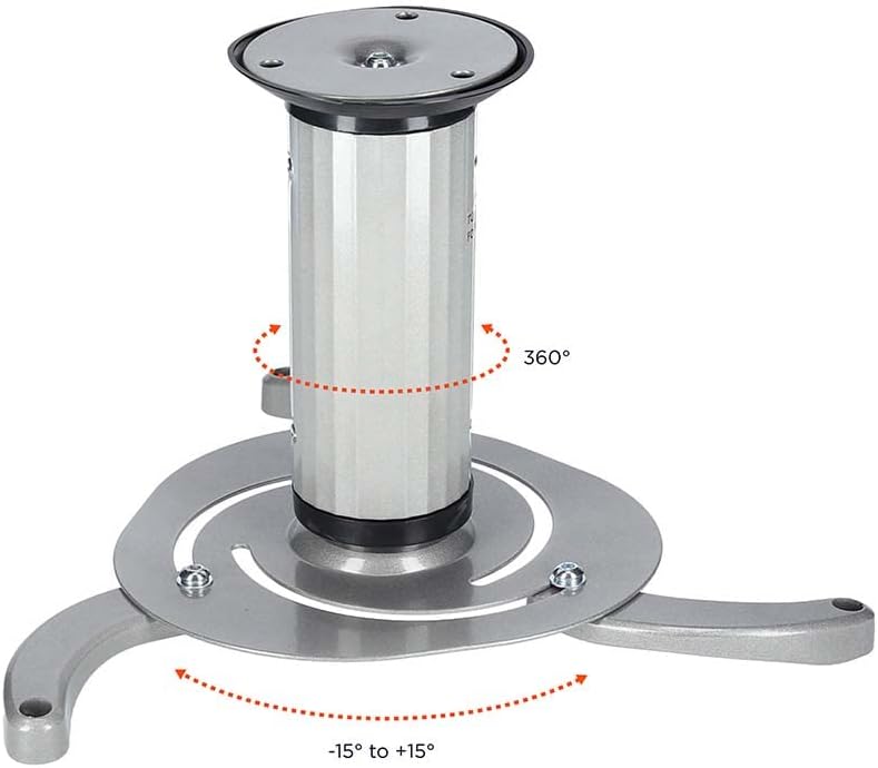 celexon Beamer-Deckenhalterung universal PS 815-8/15cm Deckenabstand - Silber - Halterung mit Kugelg