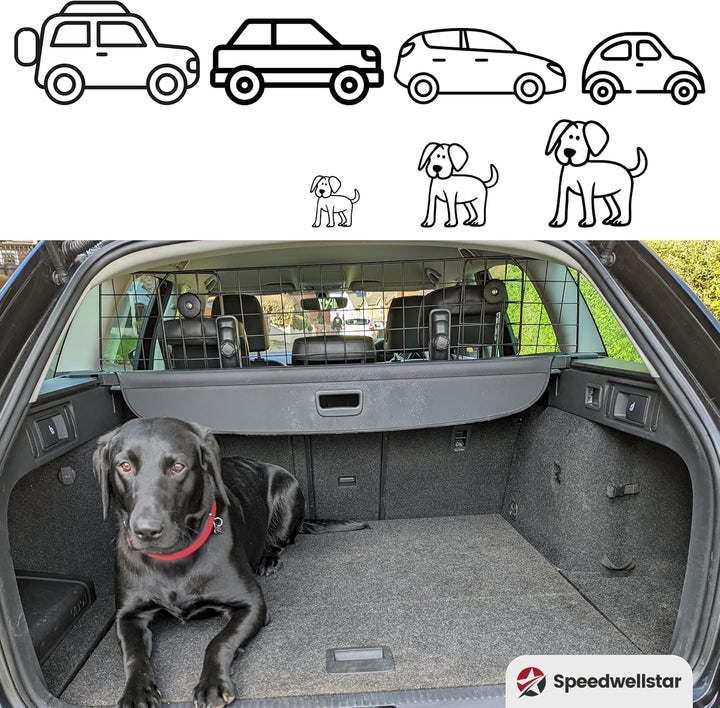 Hundegitter fürs Auto-Schutzgitter Trenngitter verstellbar Hundeschutzgitter für den Kofferraum für