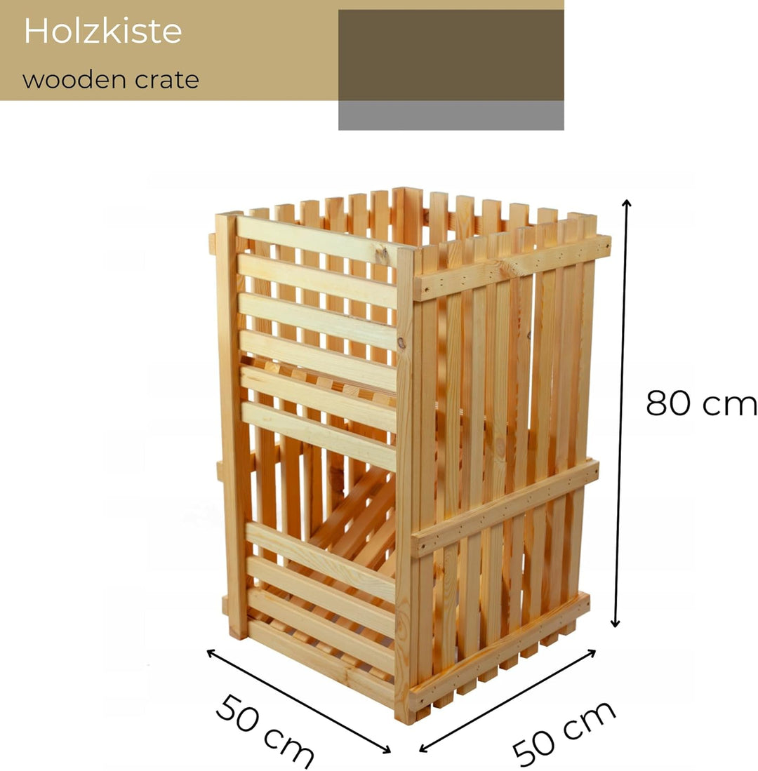 Kartoffelkiste 50x80x50 cm Kartoffel Aufbewahrungsbox Holz Zwiebel Obstkiste Gemüse Aufbewahrung Hol