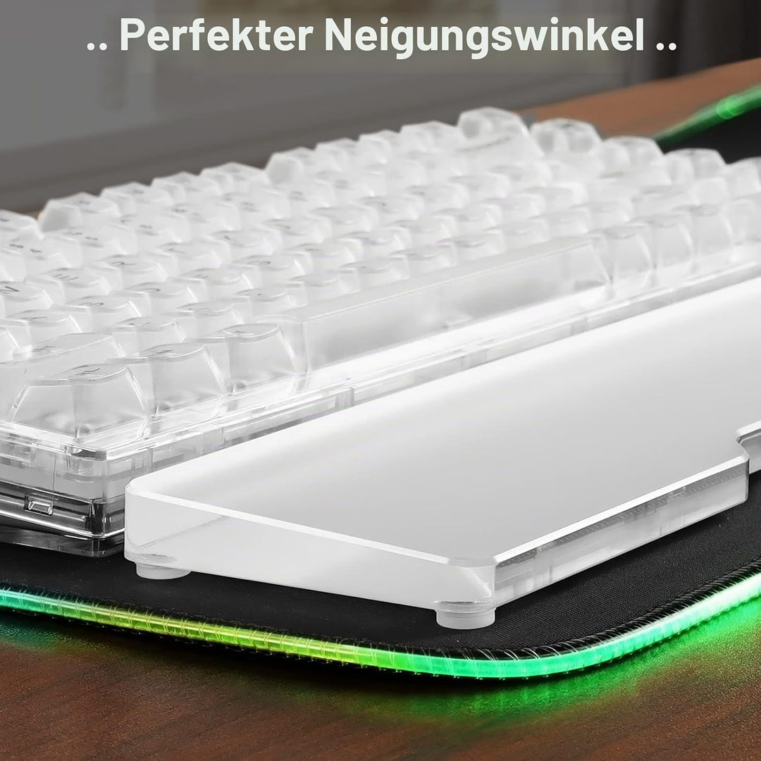 ATTACK SHARK 61 Tasten CNC Acryl Handballenauflage, Ergonomische Tastatur-Handauflage, Tragbare Ruts