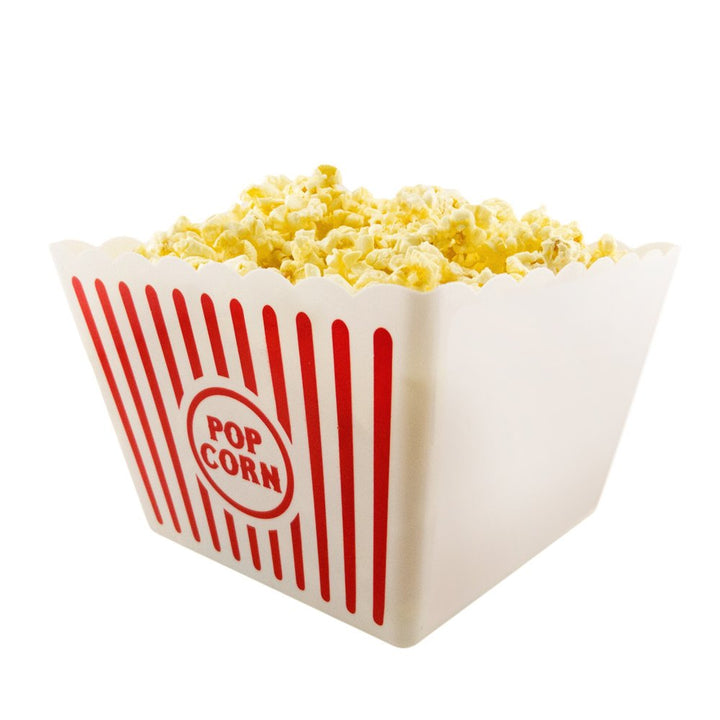 Novelty Place Kunststoff rot &amp; weiss gestreiften klassischen Popcornbehälter für Movie Night - 8 "Qu