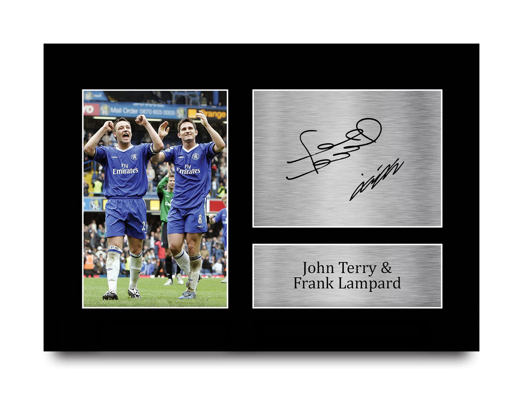 HWC Trading A4 John Terry &amp; Frank Lampard Geschenke Gedruckt, Signiert Autogramm Bild, Für Fussball-