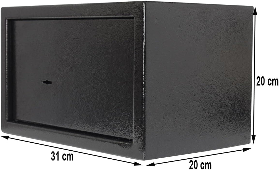 Möbeltresor Safe Tresor Geldschrank Wandtresor Wandsafe Schlüssel Wertsachen S1 - schwarz S Schwarz,
