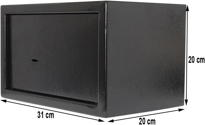 Möbeltresor Safe Tresor Geldschrank Wandtresor Wandsafe Schlüssel Wertsachen S1 - schwarz S Schwarz,